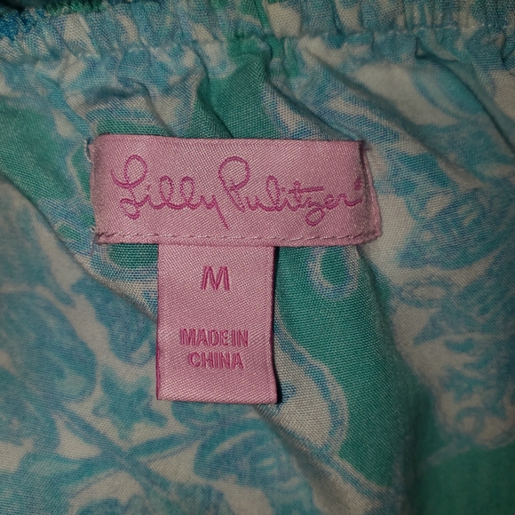 LILLY PULITZER BLUE AND WHITE SEASHELL SUNDRESS SIZE MEDIUM - Picture 5 of 10